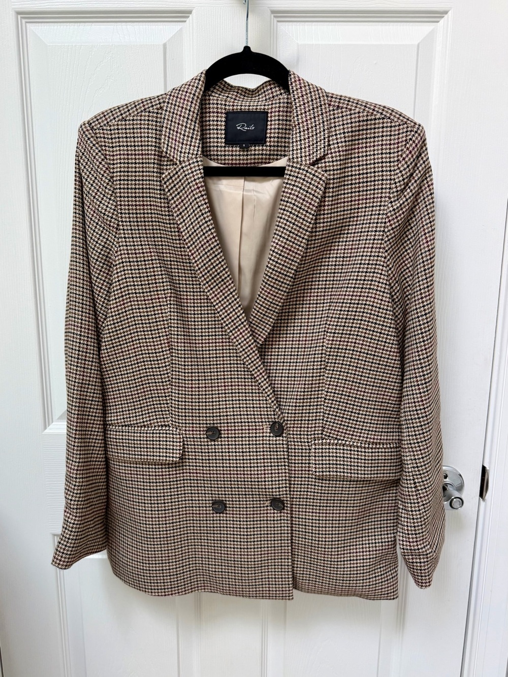 Rails Oversize Double-Breasted Blazer in Size S